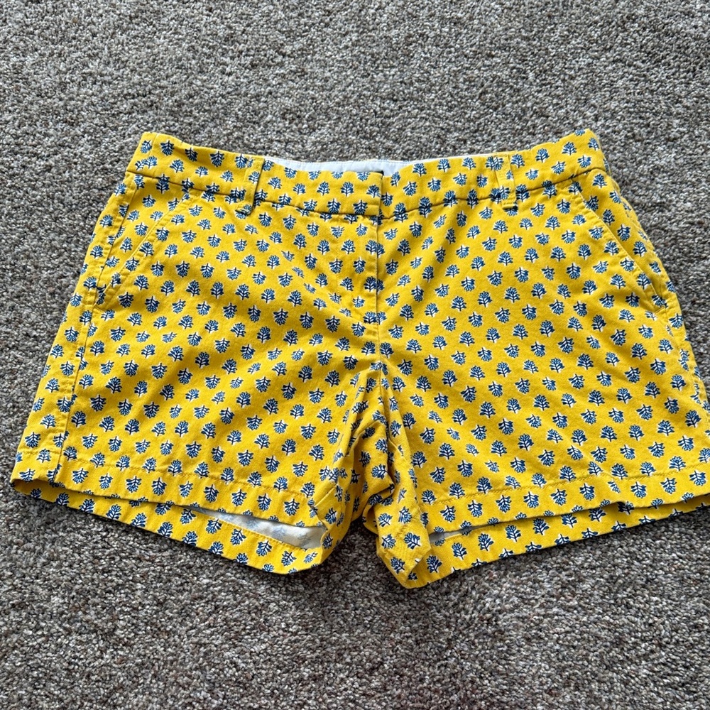 J. Crew Yellow Floral Women's Shorts